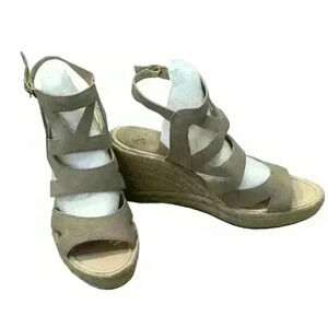 NWOT Sofft Shandy Strappy Wedge Espadrille Sandal Womens Sz 10M Boho Chic Casual